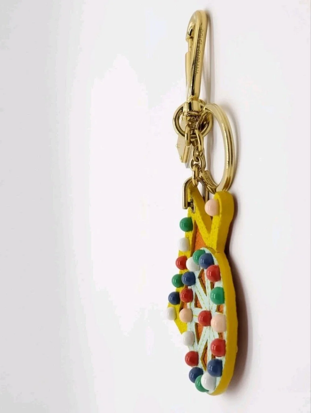 Dolce & Gabbana Yellow Multicolor Ferris Wheel Charm Key Holder